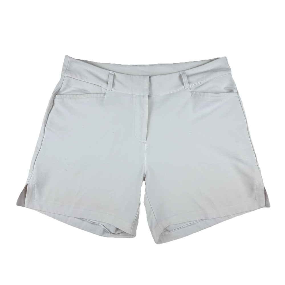 Adidas 5-inch Primegreen Golf Short Women's Size 10 White Stretch Pockets